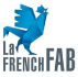Logo de La French Fab représentant un coq bleu stylisé.