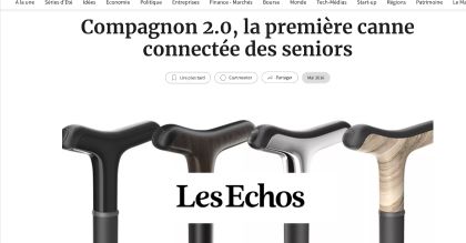 Articles les Echos sur les cannes connectés Compagnon 2.0